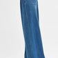 RISEN Mid Rise Fit Wide Leg Knit Denim Look Jeans - DAVERRI FASHIONS