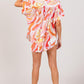 SAGE + FIG Abstract Print Half Button Blouse Blouses