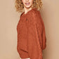 POL Cable Knit Cutout Long Sleeve Sweater - DAVERRI FASHIONS