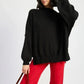 OVER FITTED LONG SLEEVE SWEATER TOP - DAVERRI FASHIONS