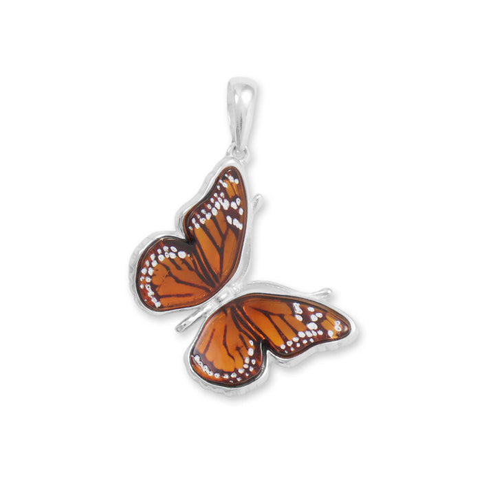 Handcrafted Baltic Amber Monarch Butterfly Pendant Default Title Pendants