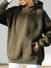 Kangaroo Pocket Long Sleeve Hoodie | Hoodies Daverri Fashions
