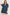Umgee Full Size Raw Hem Notched Babydoll Linen Blouse Plus Size French Blue Blouses