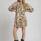 Umgee Boho Printed Balloon Sleeve Mini Dress Mini Dresses
