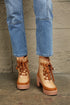 East Lion Corp Lace Up Lug Booties Khaki 7 Clearance