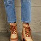 East Lion Corp Lace Up Lug Booties Khaki 6 Clearance