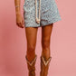 BiBi Rope Belt Leopard Shorts