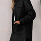 Snap Down Collared Winter Coat - DAVERRI FASHIONS