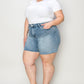 Judy Blue Full Size High Waist Rhinestone Decor Denim Shorts Shorts