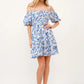 And The Why Off Shoulder Bubble Sleeve Dress Mini Dresses