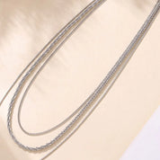 Titanium Steel Three-Layered Necklace | Necklaces Daverri Fashions