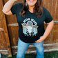 Black Cotton Wild West Graphic Tee - DAVERRI FASHIONS