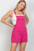 VERY J Adjustable Suspender Overalls with Pockets Fuchsia S Shortalls