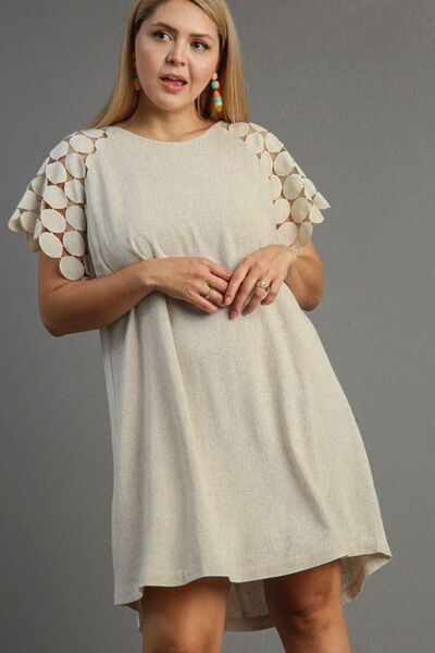 Umgee Round Neck Mini Dress Plus Size | Mini Dresses Daverri Fashions