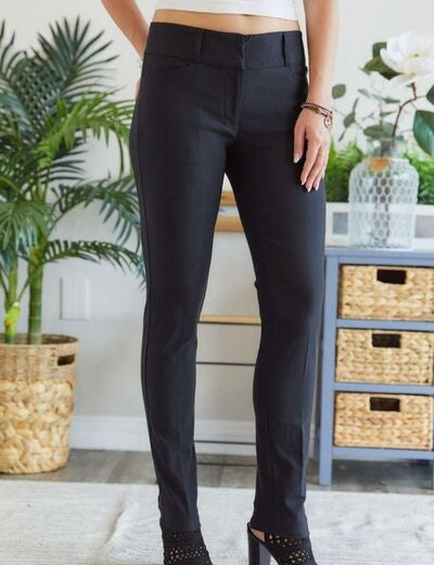 ADORA Mid Rise Skinny Pants Black