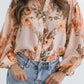 Floral Print Button-Up Shirt - DAVERRI FASHIONS