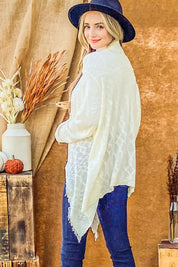 And The Why Textured Knit Fringe Hem Cardigan | Cardigans Daverri Fashions
