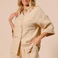 BiBi Crinkle Gauze Shirt and Short Set Outfit Sets