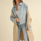 MABLE Layered Look Trench Coat With Denim Jacket