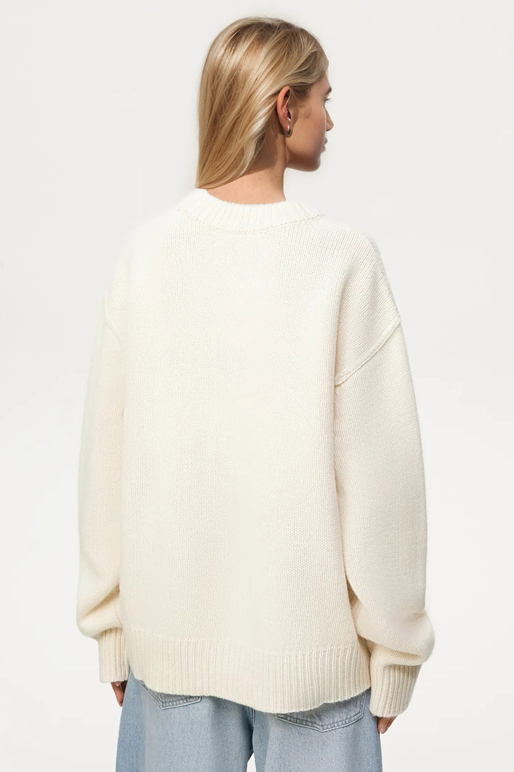 Basic Bae Round Neck Dropped Shoulder Sweater Sweaters