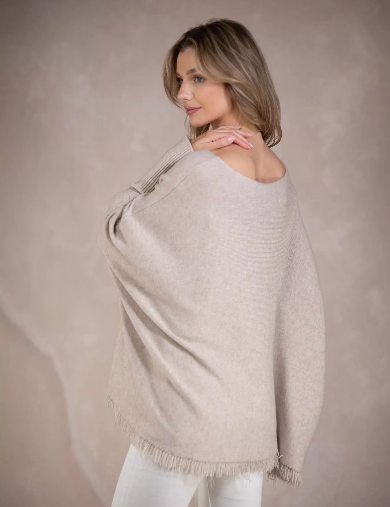 Raw Hem V-Neck Sweater | Sweaters Daverri Fashions