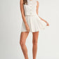 MABLE Eyelet Lace Top and Mini Skirt Set Outfit Sets