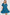 Umgee USA Lace Detail Puff Sleeve Mini Dress Cerulean Mini Dresses