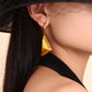 18K Gold-Plated Triangle Dangle Earrings - DAVERRI FASHIONS