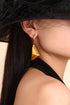 18K Gold-Plated Triangle Dangle Earrings - DAVERRI FASHIONS