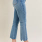 Judy Blue vintage wash kick flare jeans with frayed hem