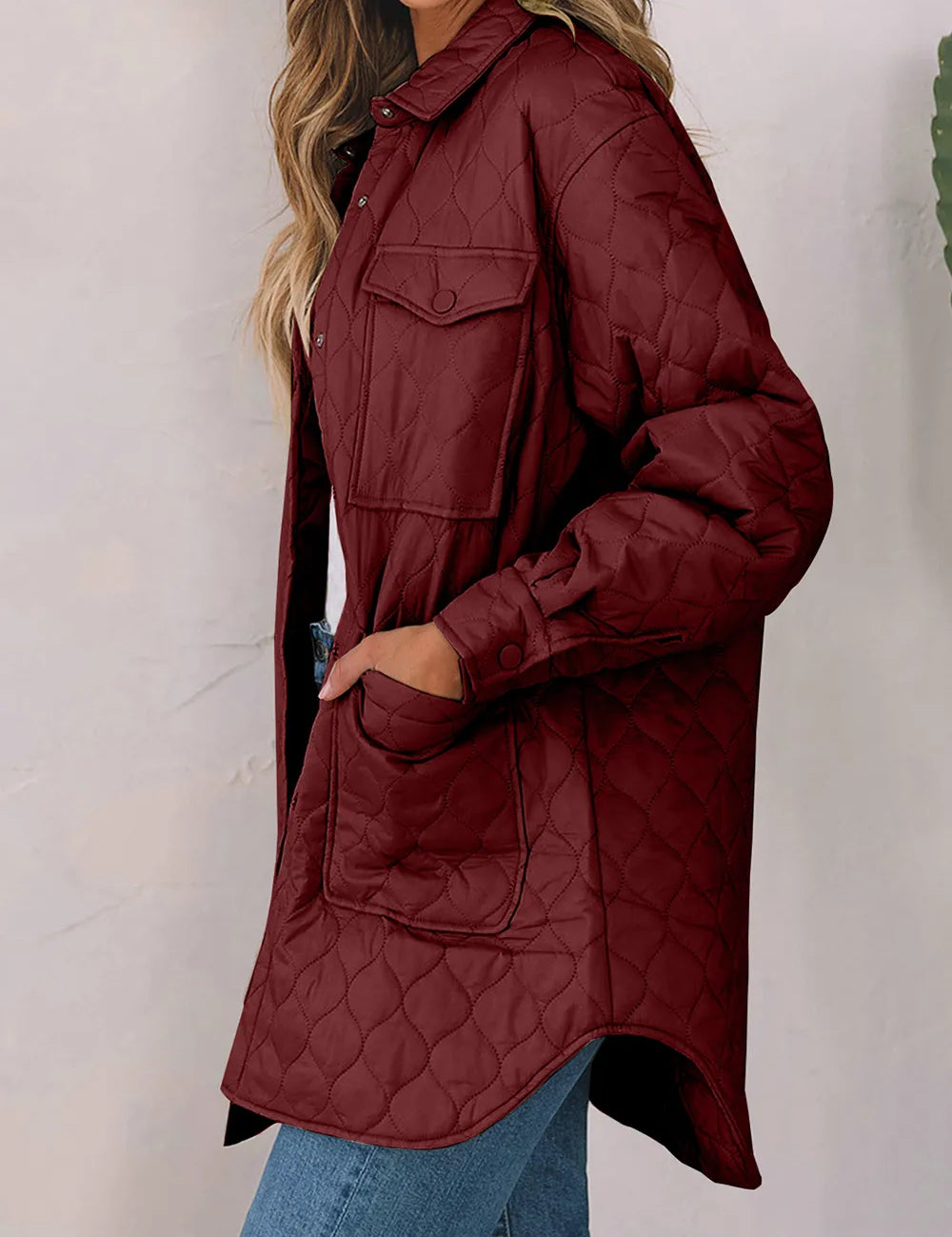 Snap Down Collared Winter Coat | Coats Daverri Fashions