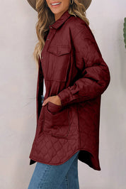 Snap Down Collared Winter Coat | Coats Daverri Fashions