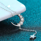 Star & Moon Moissanite Necklace - DAVERRI FASHIONS