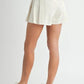 MABLE Pleated High Waist Twill Shorts
