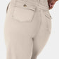 High Waist Jeans with Pockets - DAVERRI FASHIONS