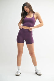 MONO B Venice Cloud Light Contour Biker Shorts | Daverri Fashions