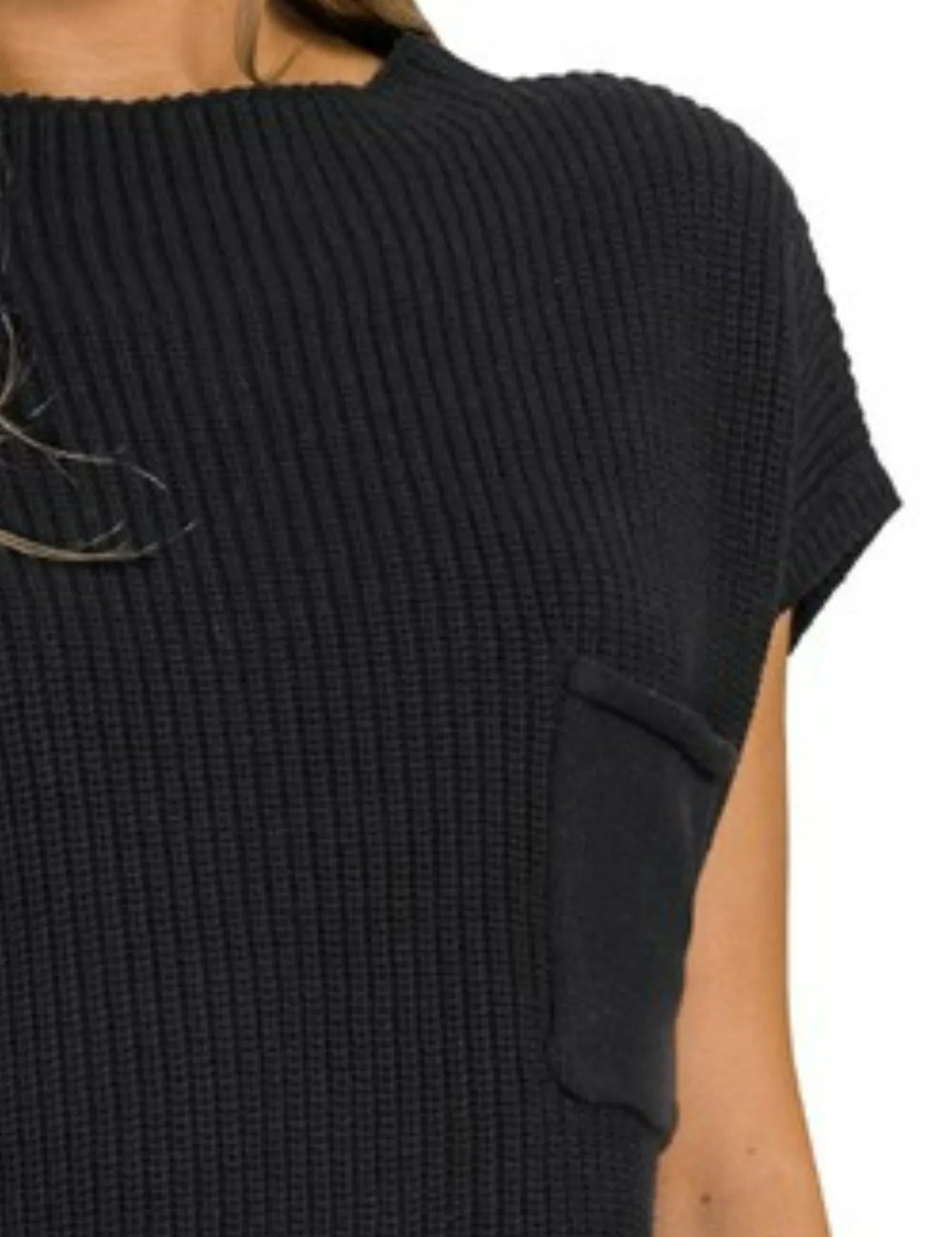 Zenana Mock Neck Short Sleeve Sweater | Sweaters Daverri Fashions