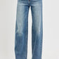 RISEN Full Size Distressed Wide Leg Jeans Plus Size