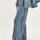 Striped Wide Leg Pants - DAVERRI FASHIONS
