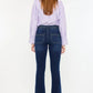 Kancan High Rise Double Waistband Flare Jeans - DAVERRI FASHIONS