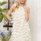 ADORA Sleeveless Shift 3D Petal Dress Knee Length Dresses