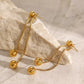 18K Gold-Plated Ball Drop Earrings - DAVERRI FASHIONS