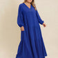 Plus Size Bohemian Tiered Maxi Dress with Balloon Sleeves - DAVERRI FASHIONS
