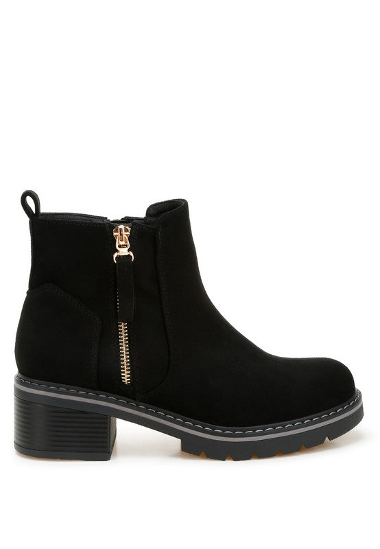 Tigris Microfiber Zipper Boots | Boots Daverri Fashions