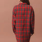 SO ME Christmas Checker Plaid Button Up Shirt Dress - DAVERRI FASHIONS