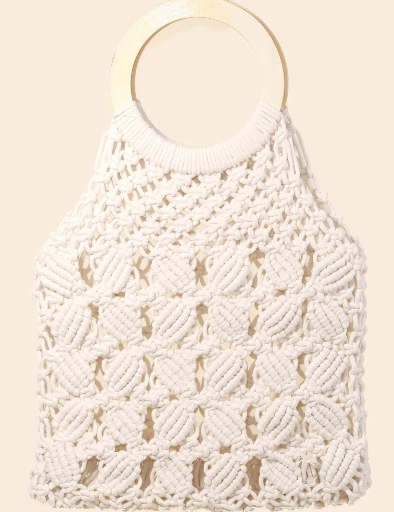 Fame Boho Braided Wooden Top Handle Bag | Handbags Daverri Fashions