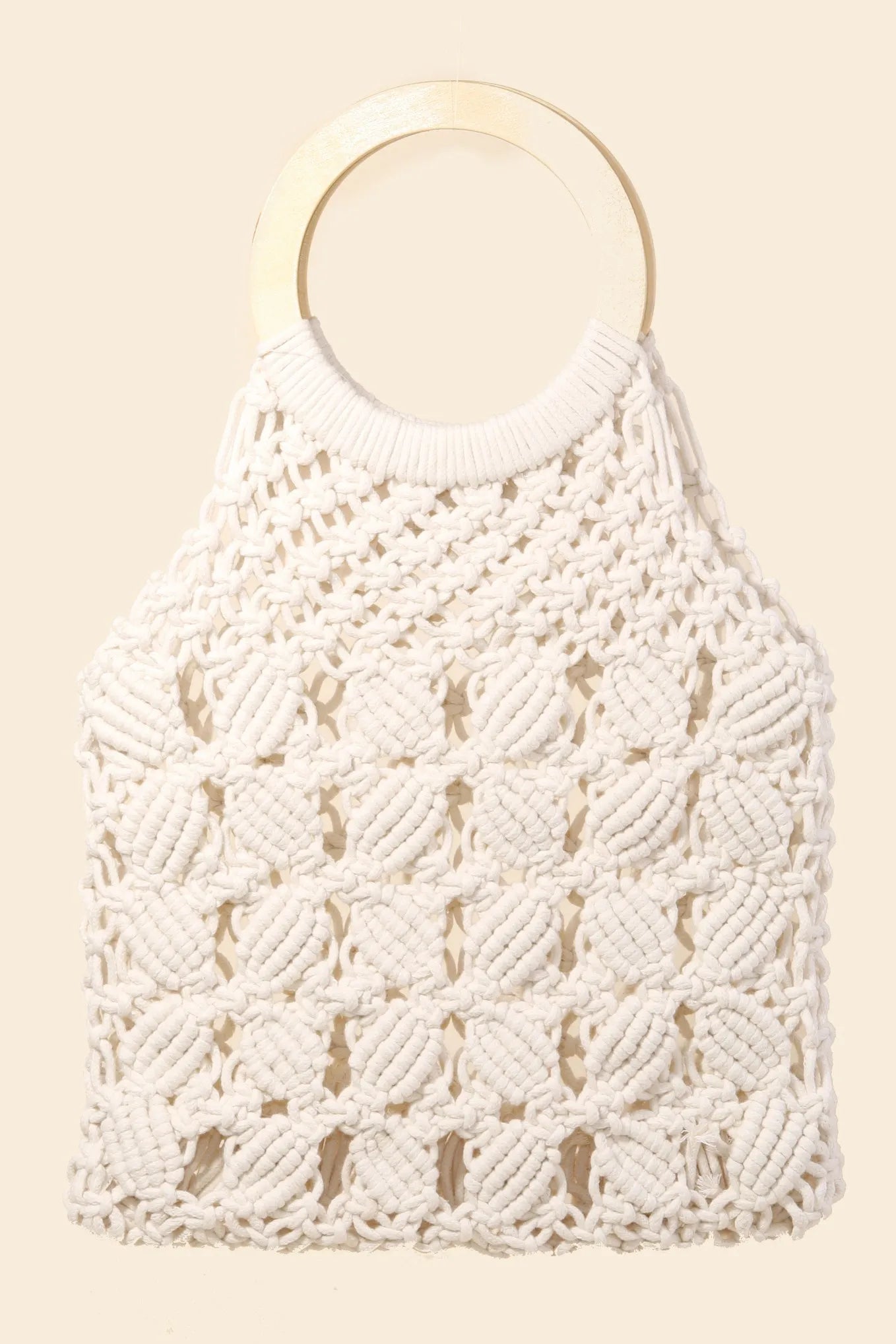 Fame Boho Braided Wooden Top Handle Bag | Handbags Daverri Fashions