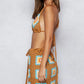 POL Crochet Halter Neck Cami and Skirt Sweater Set Outfit Sets