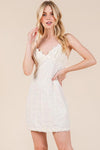 GeeGee Lace Detail Adjustable Strap Mini Cami Dress - DAVERRI FASHIONS