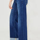RISEN Full Size Tummy Control High Rise Wide Leg Cuffed Jeans Plus Size Jeans